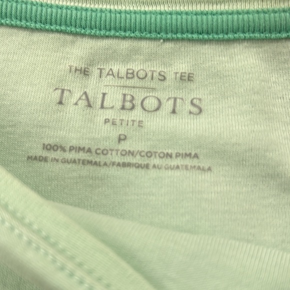 SzP The Talbots Tee 3/4 Sleeve Light Aqua Teal - Picture 6 of 6